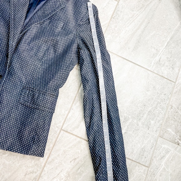 J. Crew Navy Polka Dot Schoolboy Blazer Jacket Size 00 - Picture 10 of 10